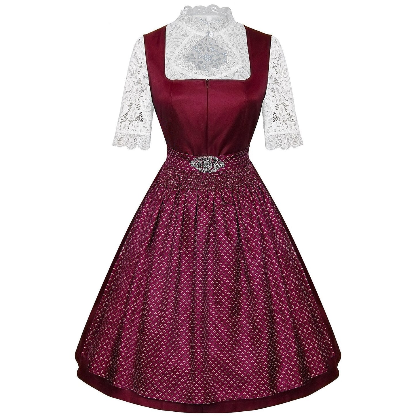Beierse dirndljurk – Oktoberfest | Met schort en kanten blouse voor een traditionele look