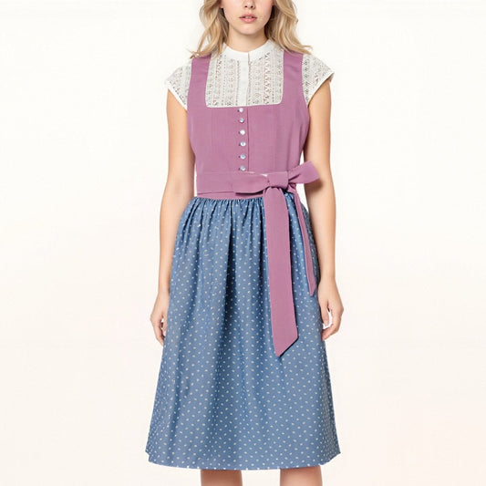 Beierse dirndljurk met schort – Oktoberfest | Klederdracht in klassieke stijl