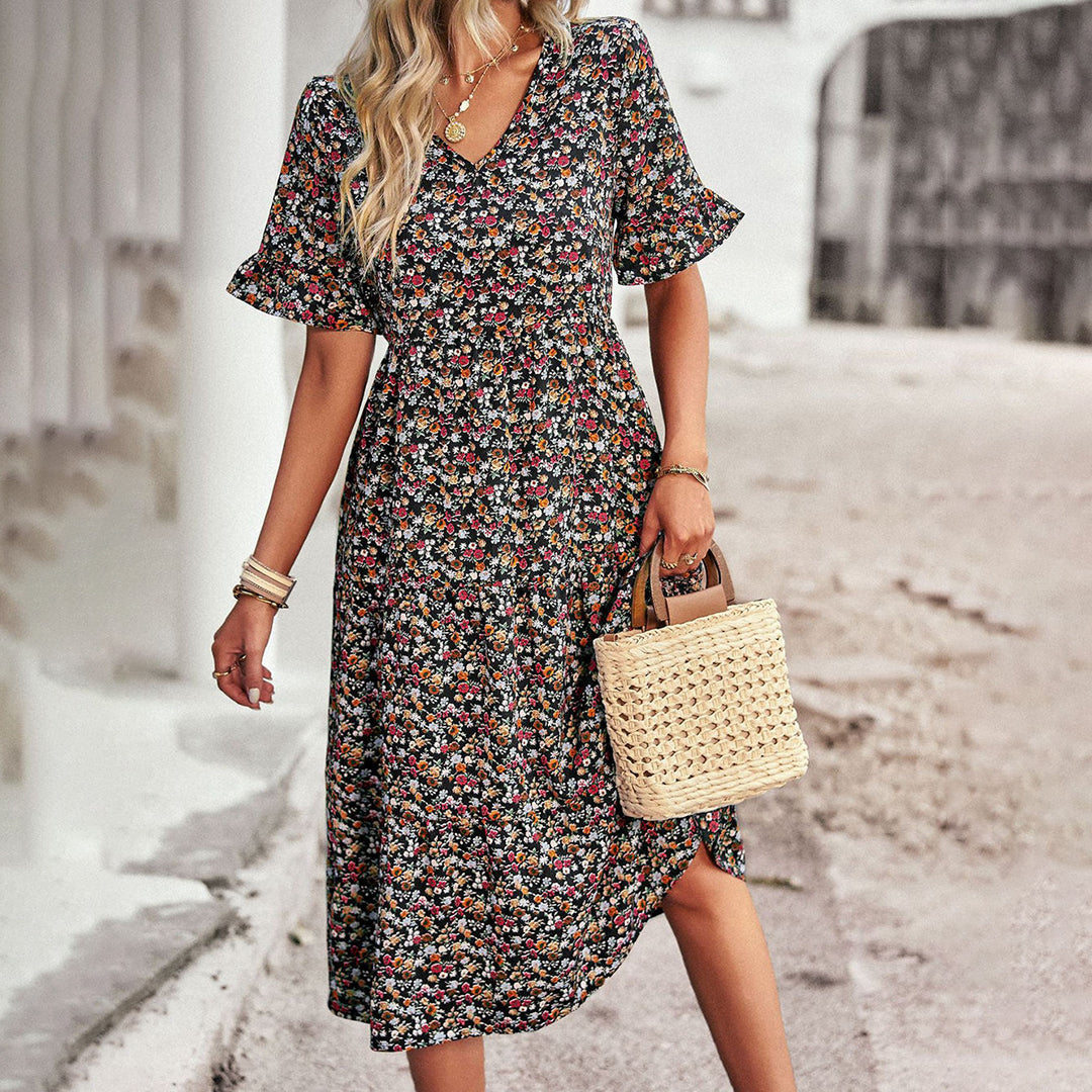 Damesjurk – Ademend materiaal – Speelse mouwen – Zomerse stijl