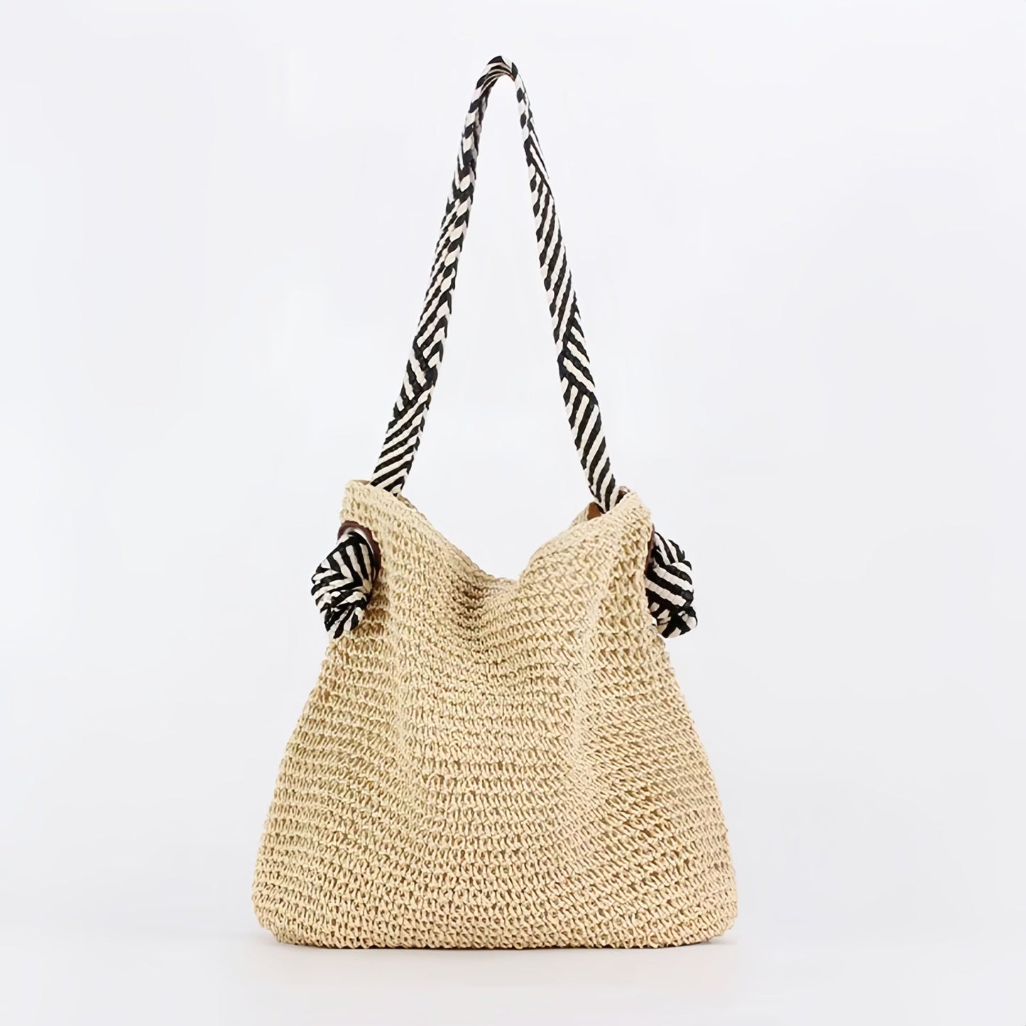 Boho handgeweven tas voor dames - minimalistisch ontwerp - stijlvolle schouderbanden - veelzijdige inhoud