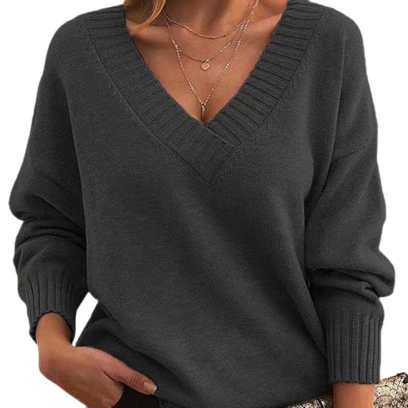 Dames trui met V-hals - Chique ontwerp - Zachte stof - Tijdloze elegantie
