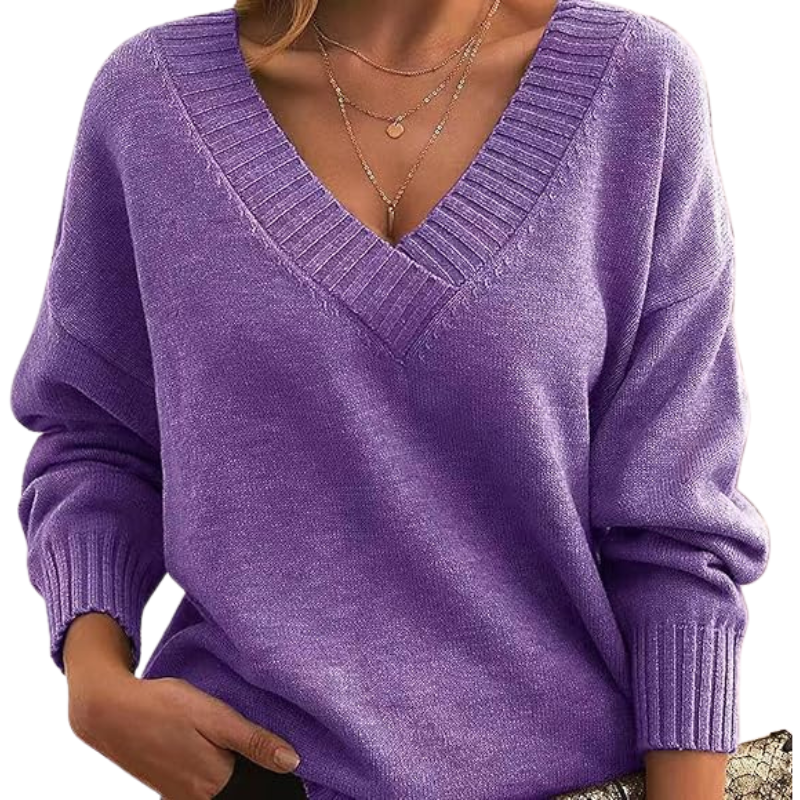 Dames trui met V-hals - Chique ontwerp - Zachte stof - Tijdloze elegantie