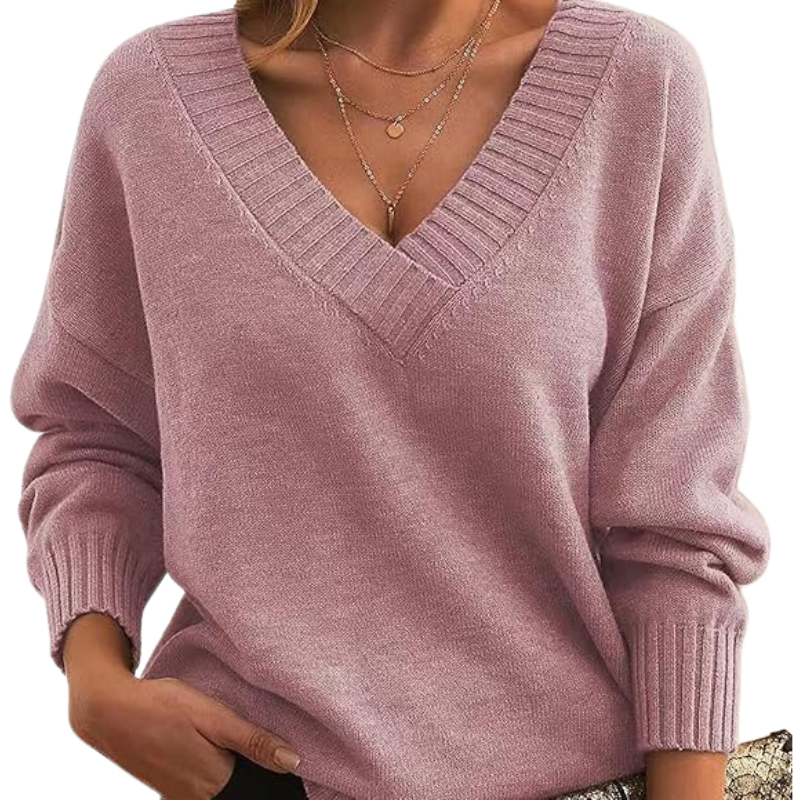 Dames trui met V-hals - Chique ontwerp - Zachte stof - Tijdloze elegantie