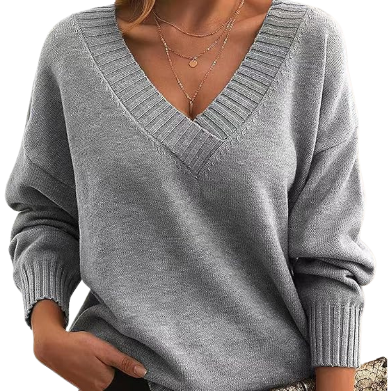 Dames trui met V-hals - Chique ontwerp - Zachte stof - Tijdloze elegantie
