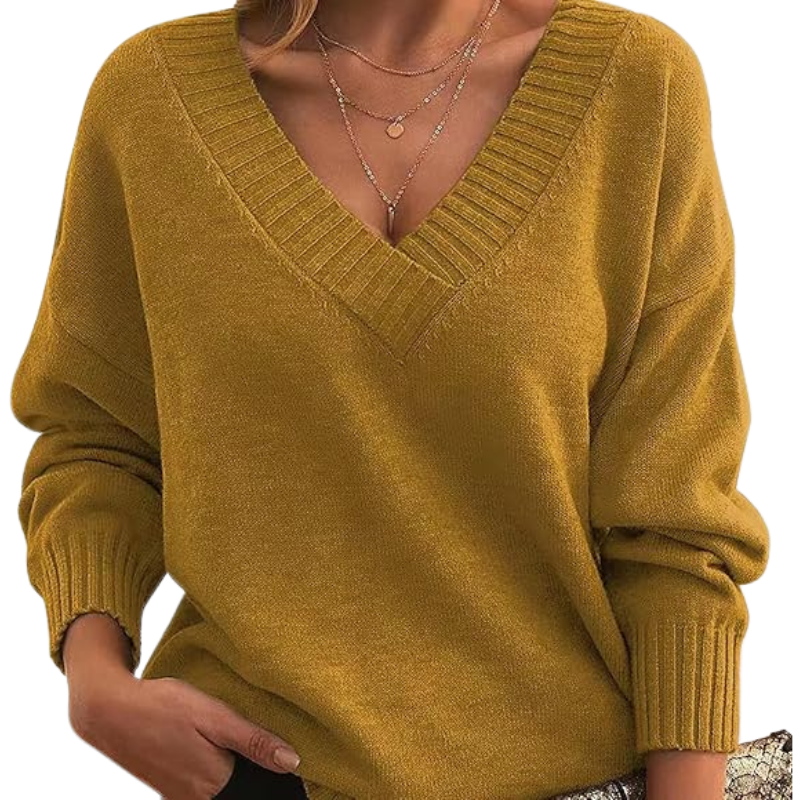 Dames trui met V-hals - Chique ontwerp - Zachte stof - Tijdloze elegantie