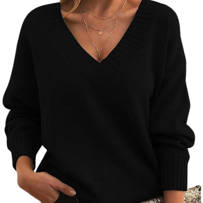 Dames trui met V-hals - Chique ontwerp - Zachte stof - Tijdloze elegantie