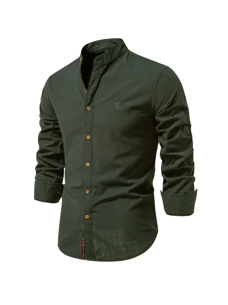 Heren shirt met lange mouwen – Klassieke pasvorm – Hoogwaardige stof – Veelzijdige stijl