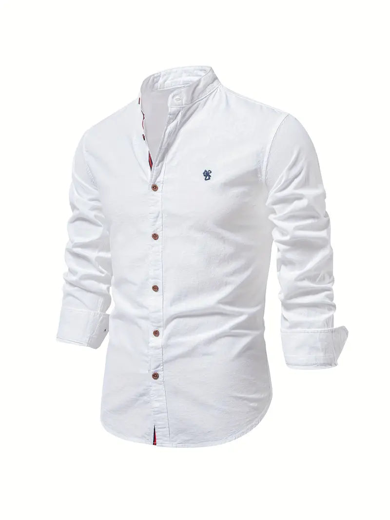 Heren shirt met lange mouwen – Klassieke pasvorm – Hoogwaardige stof – Veelzijdige stijl