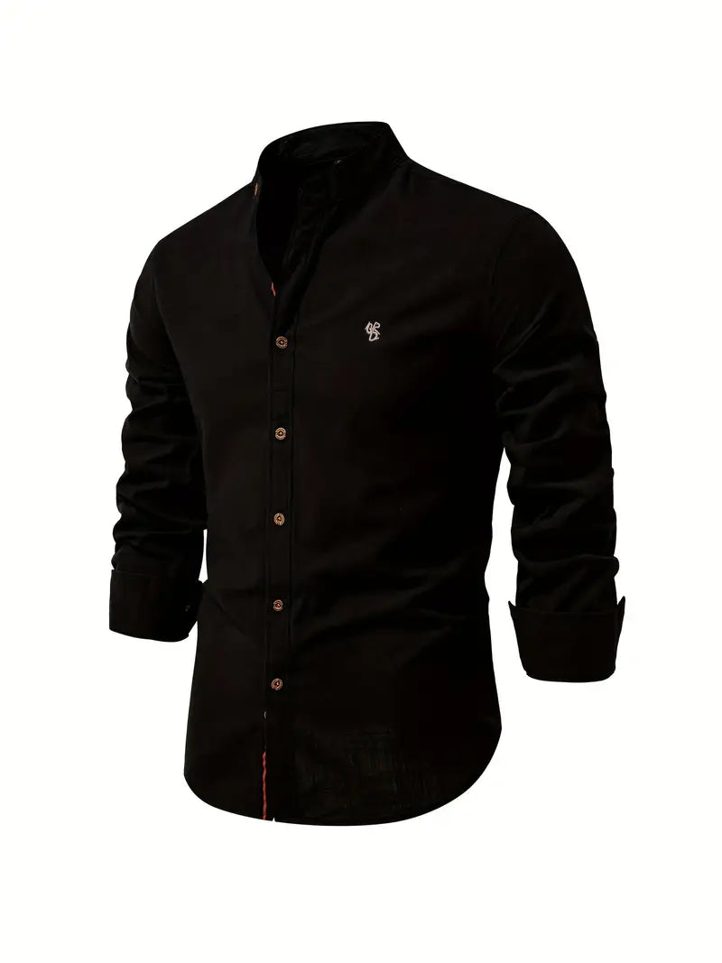 Heren shirt met lange mouwen – Klassieke pasvorm – Hoogwaardige stof – Veelzijdige stijl