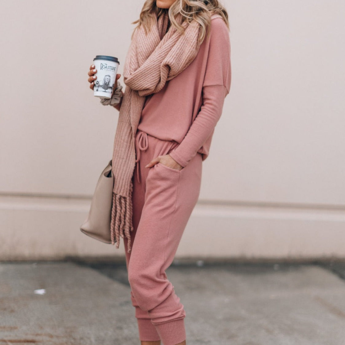 Loungewear-set voor dames – 2-delig trainingspak – Pullover – Joggingbroek