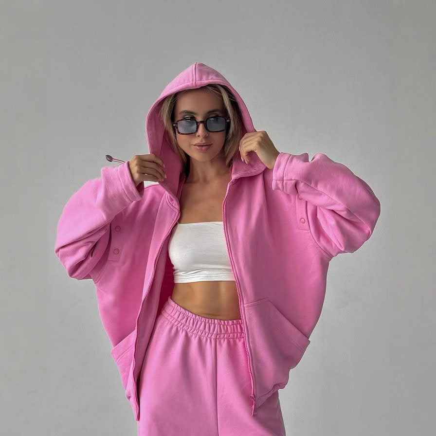 Loungeset voor dames – Modern uitgesneden ontwerp – Comfortabele losse pasvorm – Veelzijdige stijl