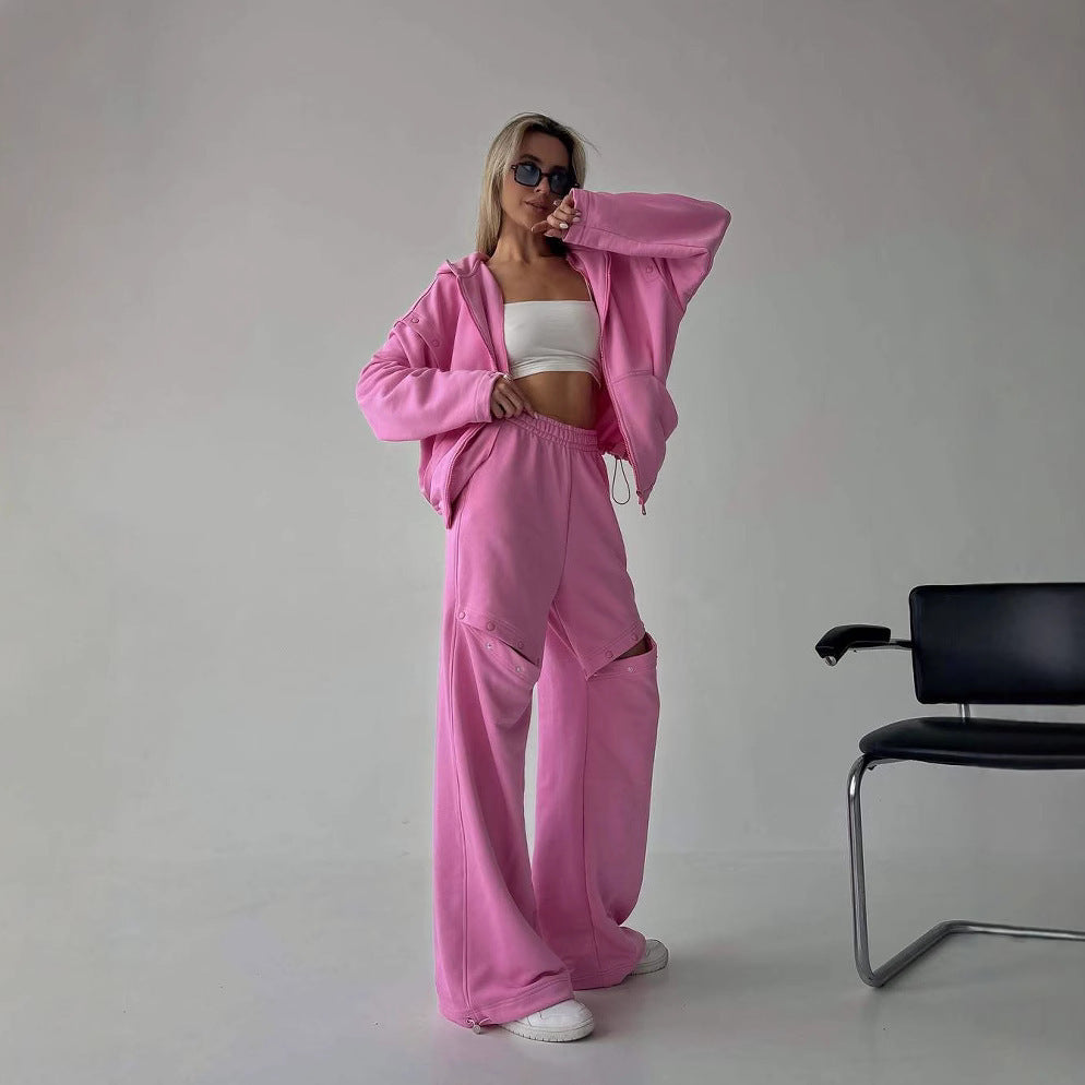 Loungeset voor dames – Modern uitgesneden ontwerp – Comfortabele losse pasvorm – Veelzijdige stijl