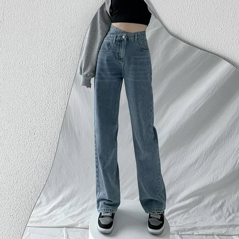 Hoge taille mom jeans voor dames – Tijdloze stijl – Comfortabele pasvorm