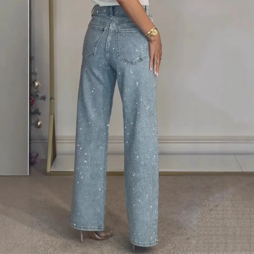 Sparkling jeans voor dames β Relaxed fit β Hoge taille β Stijlvolle look