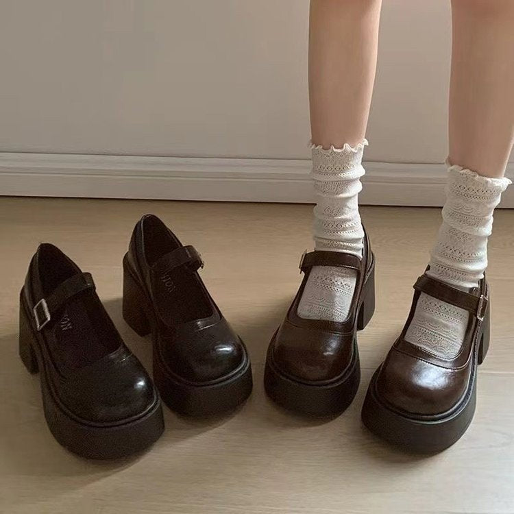 Damesschoenen met hak en plateau – Stabiele blokhak – Comfortabele pasvorm – Veelzijdig ontwerp
