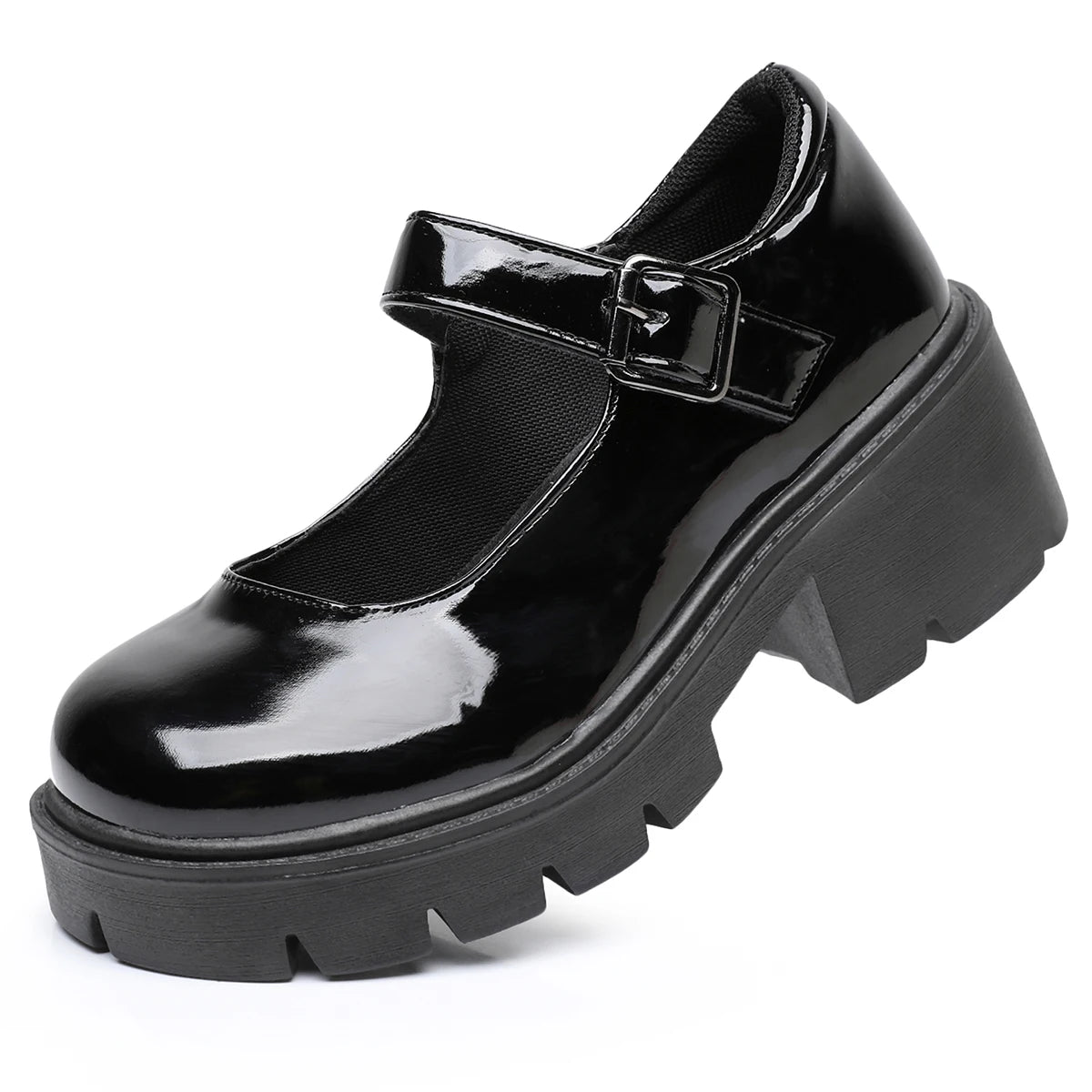 Dames Mary Jane-schoenen – Comfortabele blokhak – 2 cm plateau – Veelzijdige stijl