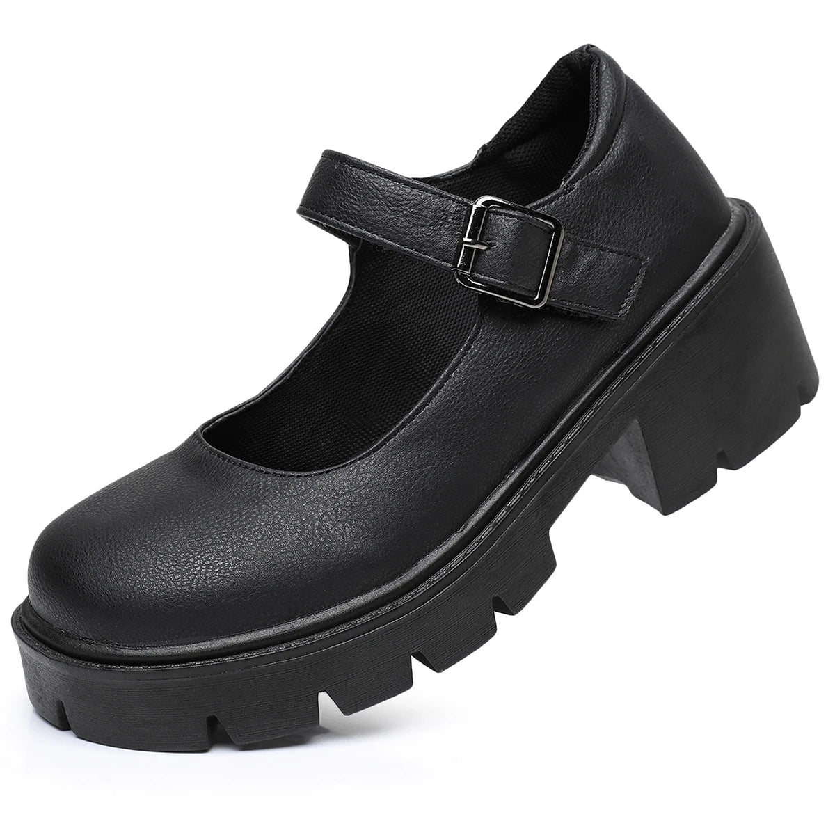 Dames Mary Jane-schoenen – Comfortabele blokhak – 2 cm plateau – Veelzijdige stijl