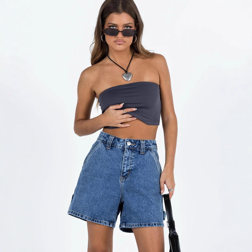 Dames Shorts - Denim Stof - 5-Pocket Design - Veelzijdige Pasvorm