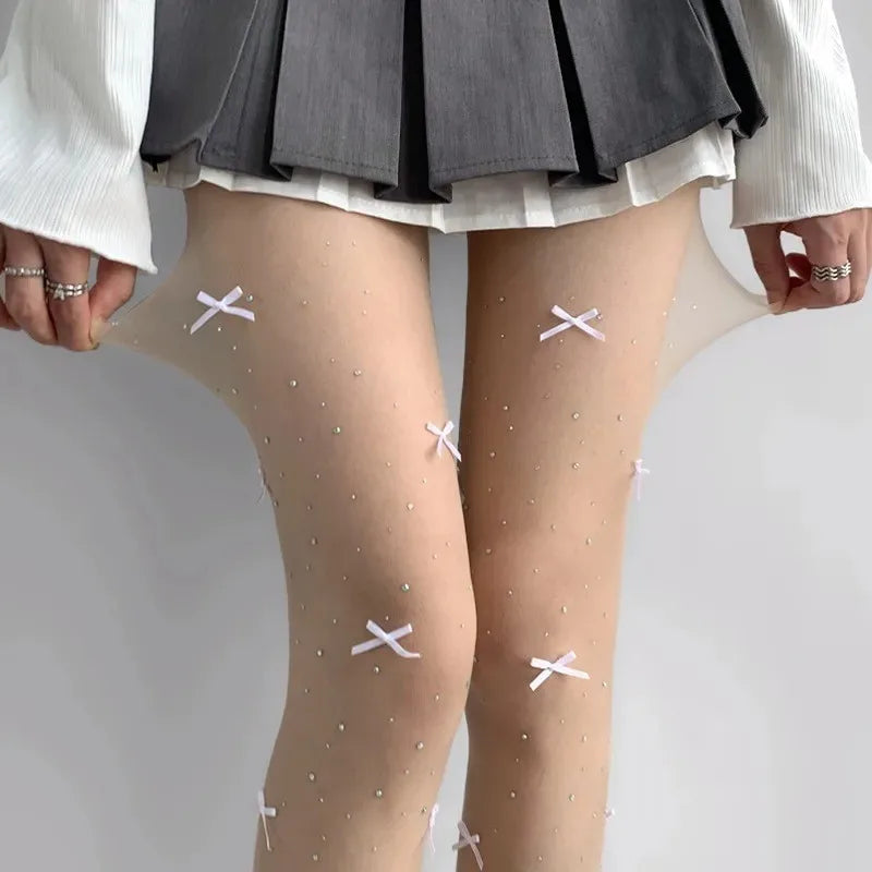 Damesmodieuze panty's - Elegant strikontwerp - Zachte stof - Veelzijdige stijl