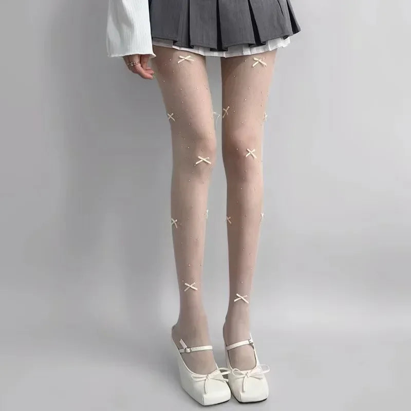 Damesmodieuze panty's - Elegant strikontwerp - Zachte stof - Veelzijdige stijl