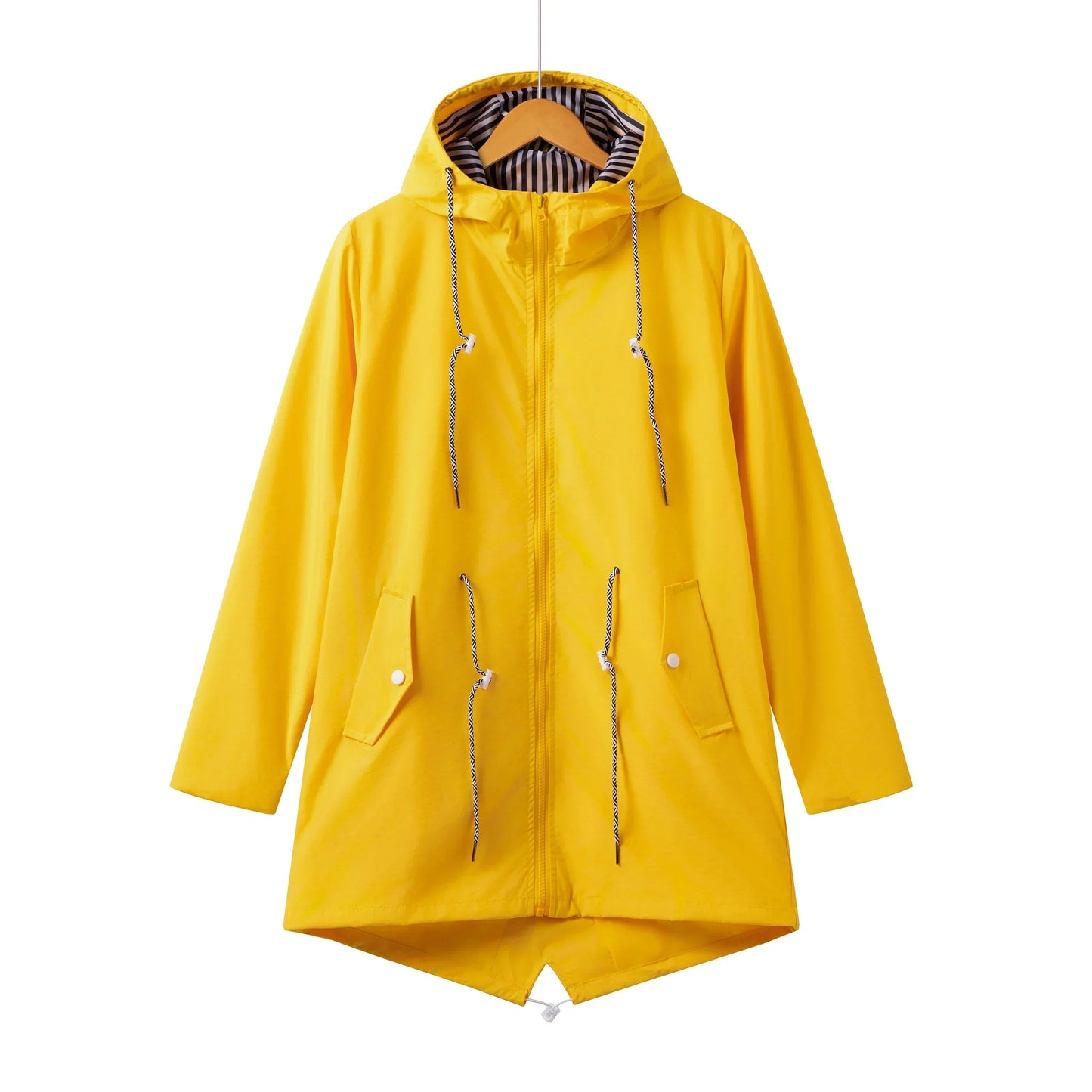 Dames trenchcoat - waterdicht - met capuchon - lichtgewicht ontwerp