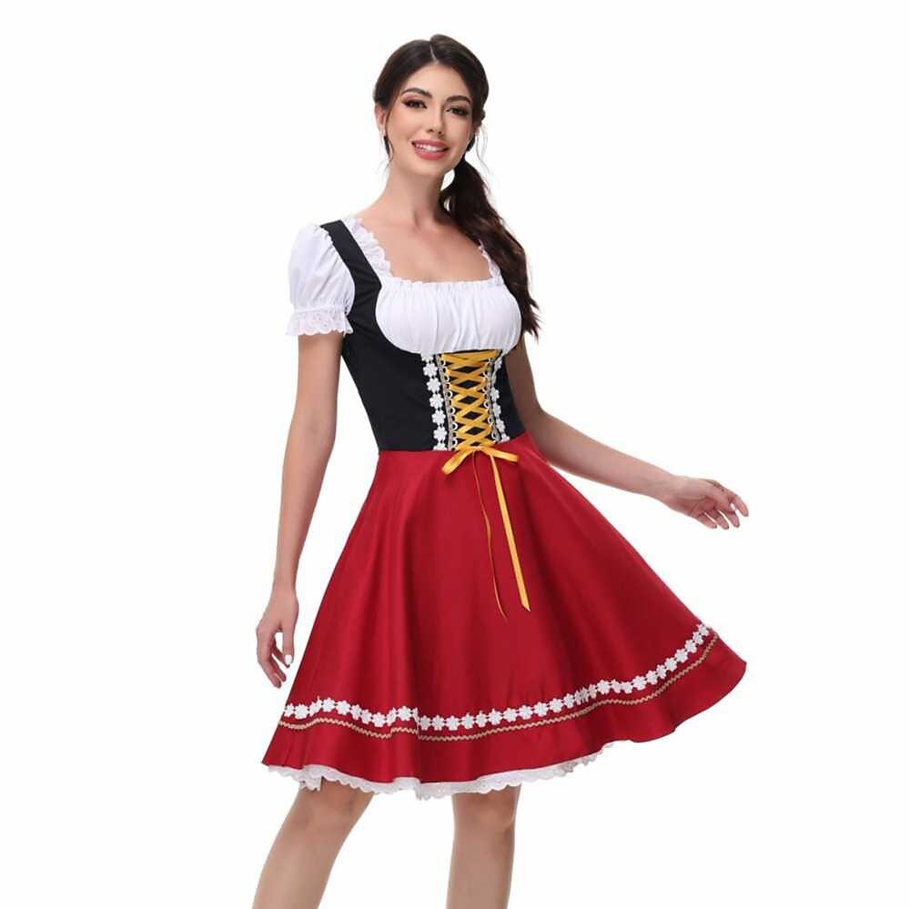 Dirndl-kostuum met blouse – Oktoberfest | Klassieke traditionele outfit voor vrouwen