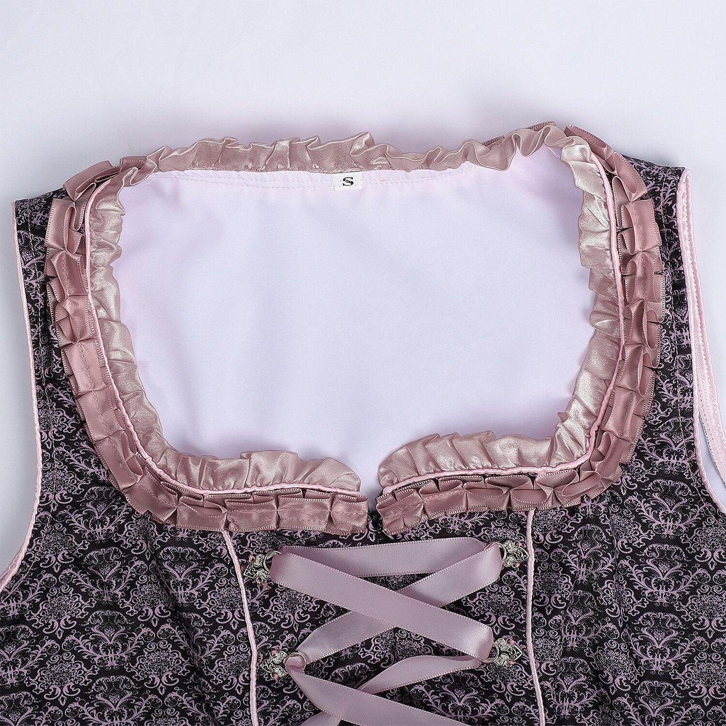 Dirndljurk met rozenpatroon – Oktoberfest | Romantische klederdracht met blouse en schort