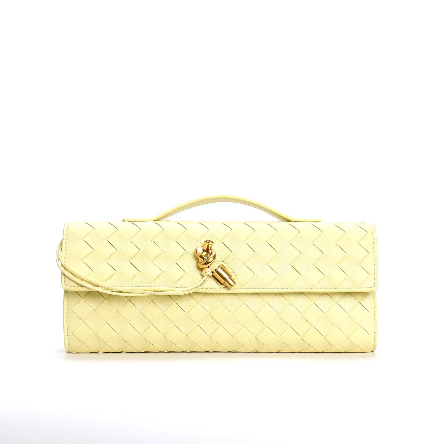 Leren clutch voor dames – Hoogwaardig rundleer – Moderne gevlochten look – Veelzijdige draagmogelijkheden