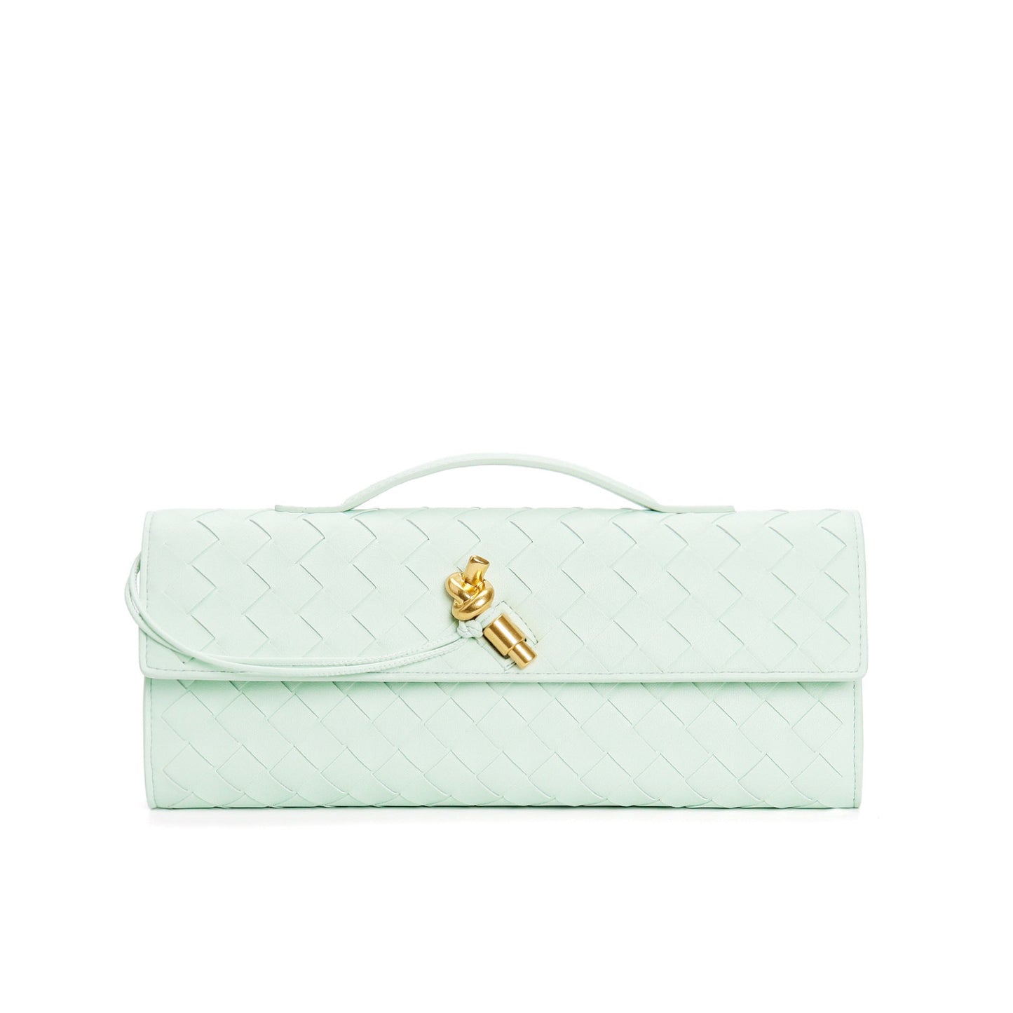 Leren clutch voor dames – Hoogwaardig rundleer – Moderne gevlochten look – Veelzijdige draagmogelijkheden