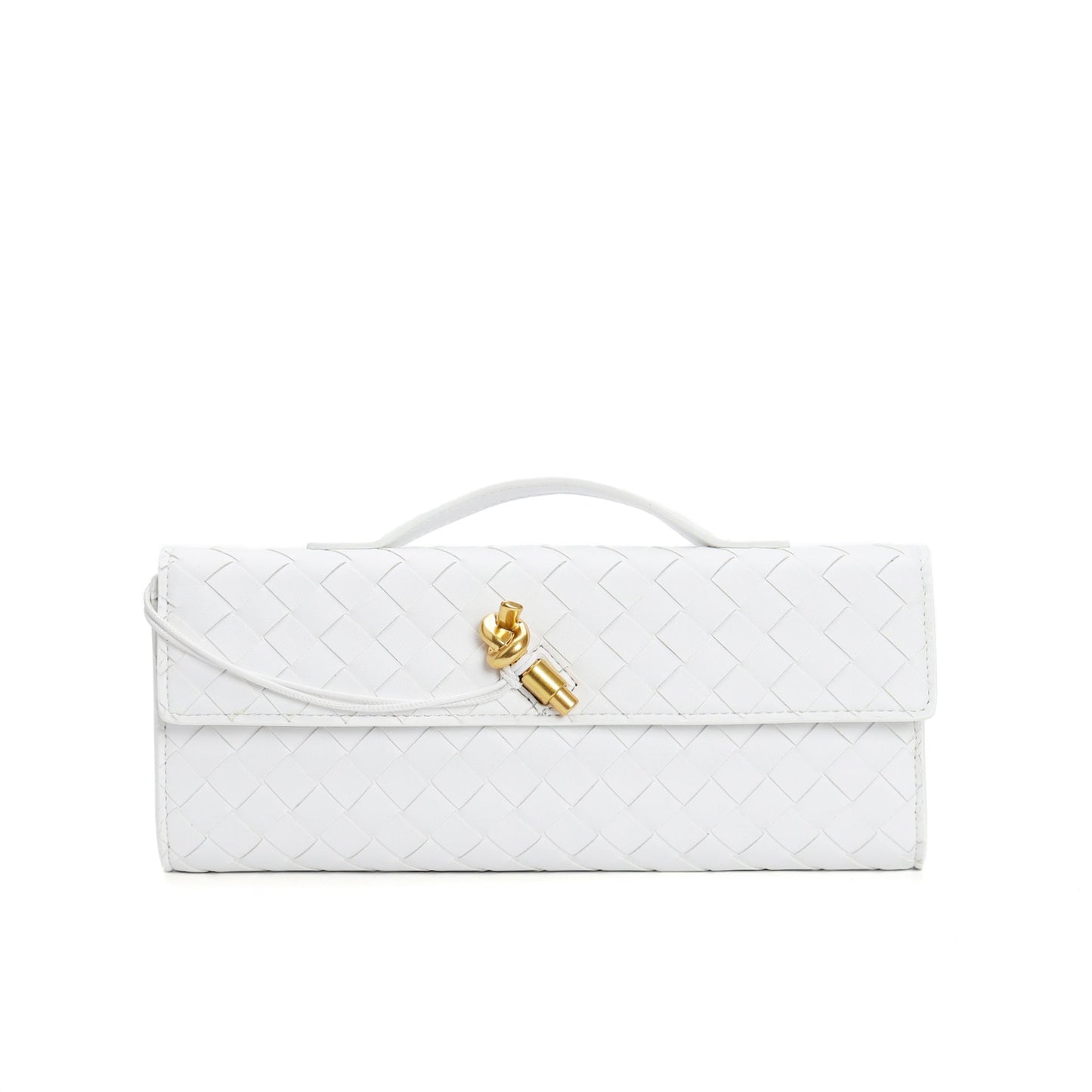 Leren clutch voor dames – Hoogwaardig rundleer – Moderne gevlochten look – Veelzijdige draagmogelijkheden