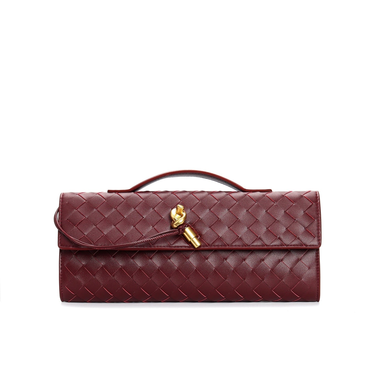 Leren clutch voor dames – Hoogwaardig rundleer – Moderne gevlochten look – Veelzijdige draagmogelijkheden