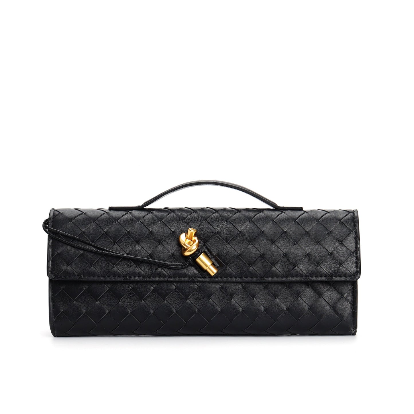 Leren clutch voor dames – Hoogwaardig rundleer – Moderne gevlochten look – Veelzijdige draagmogelijkheden