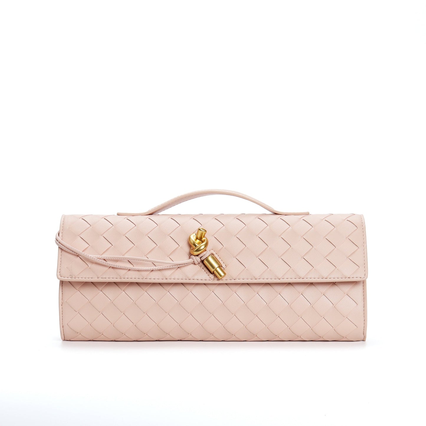 Leren clutch voor dames – Hoogwaardig rundleer – Moderne gevlochten look – Veelzijdige draagmogelijkheden