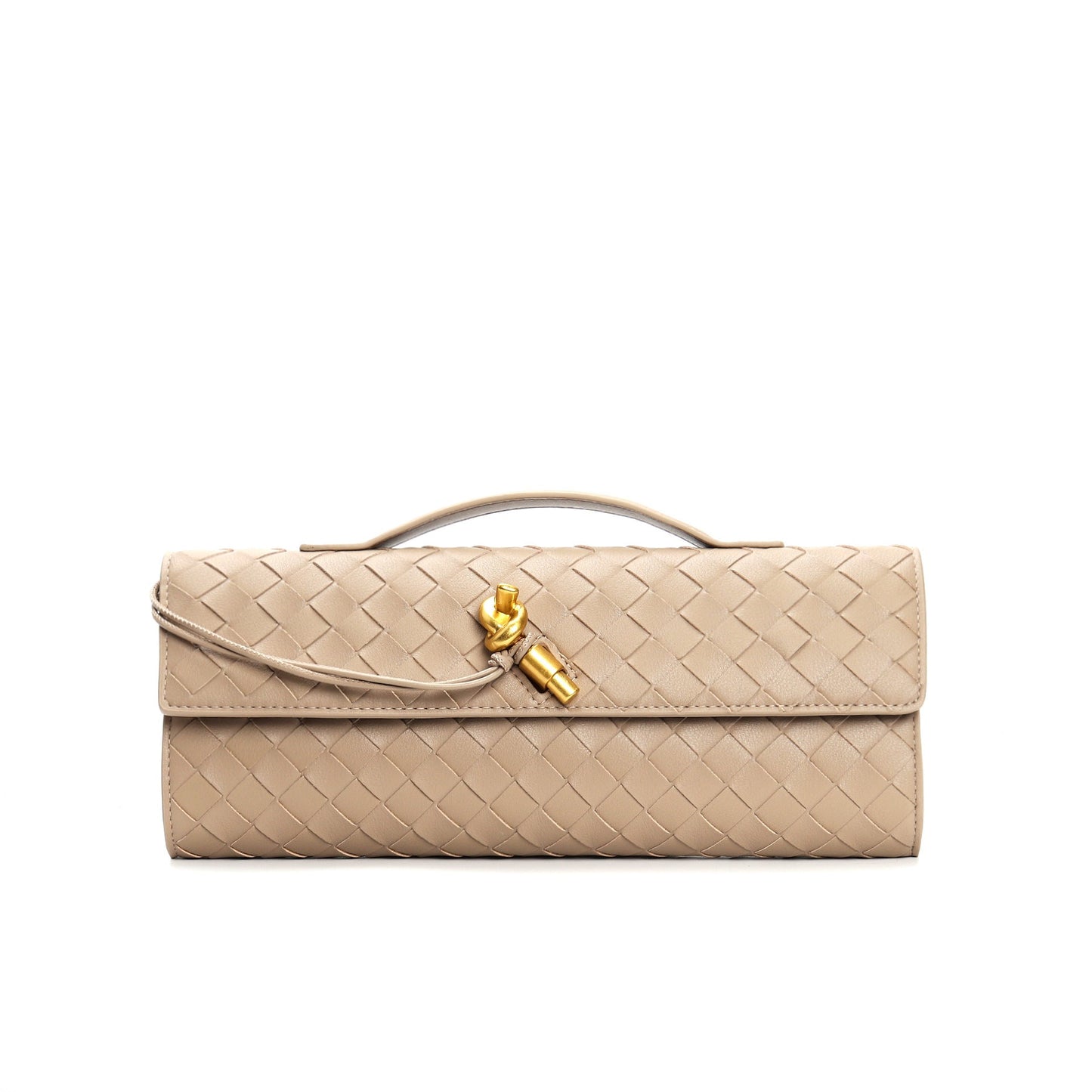 Leren clutch voor dames – Hoogwaardig rundleer – Moderne gevlochten look – Veelzijdige draagmogelijkheden