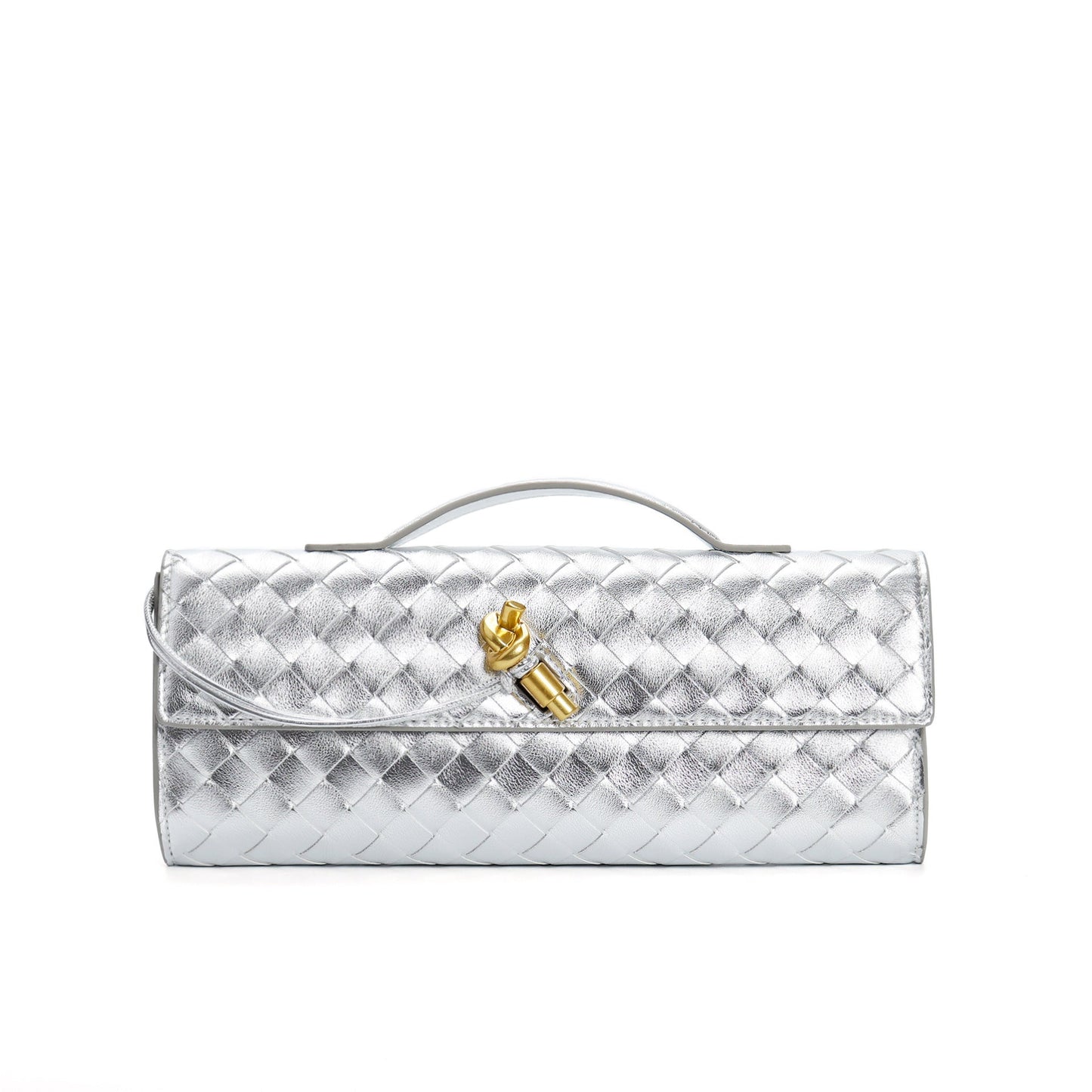 Leren clutch voor dames – Hoogwaardig rundleer – Moderne gevlochten look – Veelzijdige draagmogelijkheden