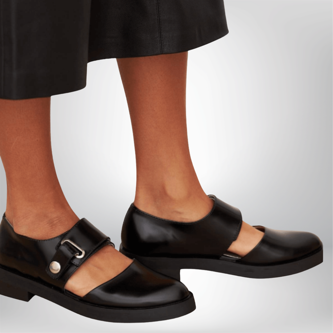 Dames Mary Janes schoenen - Elegant ontwerp - Comfortabele blokhak - Oversized metalen gesp