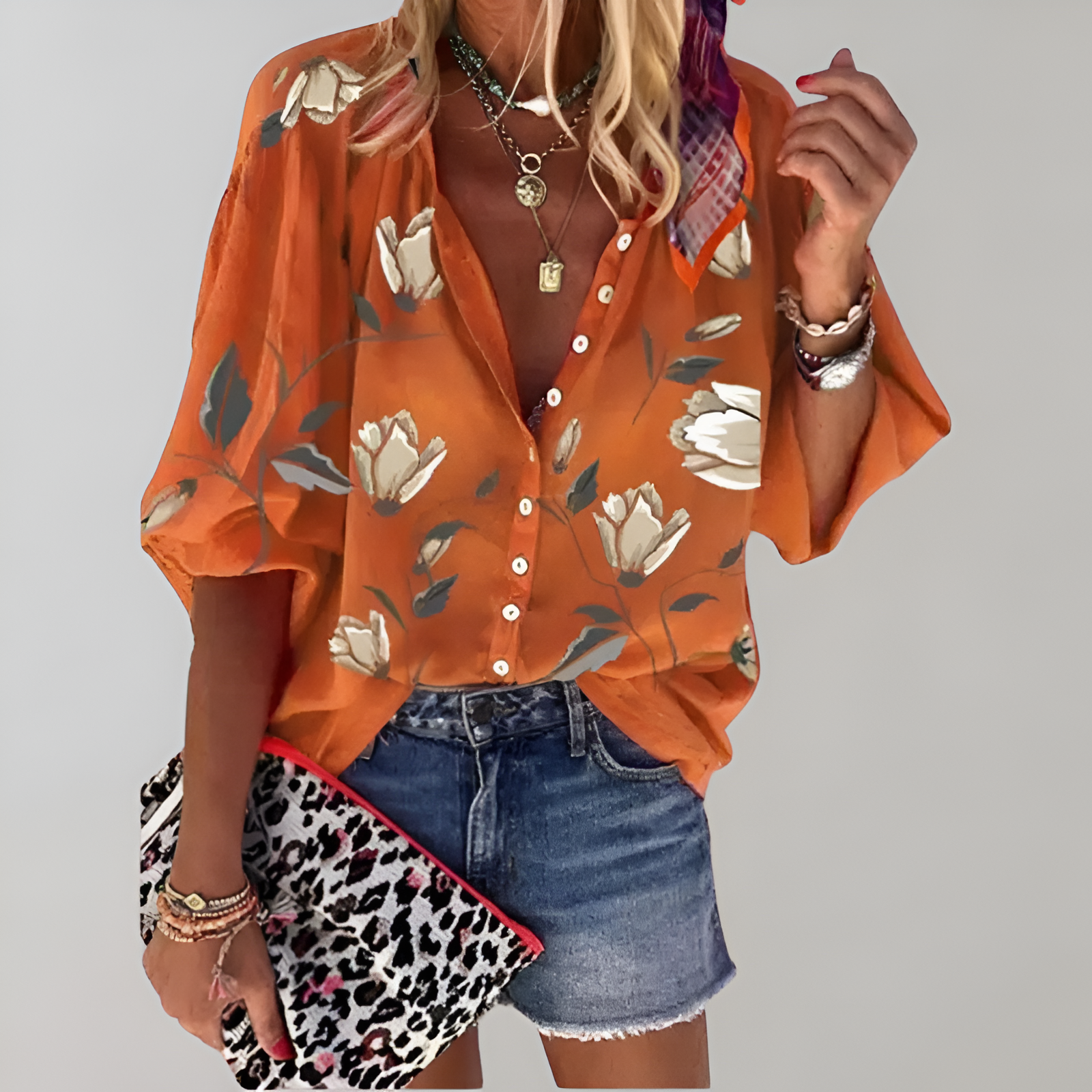 Damesblouse – Bloemenprint – Lichtgewicht stof – Zomerse stijl