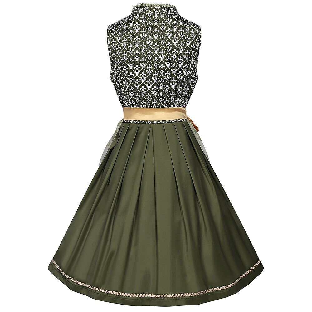 Geborduurde dirndljurk in het groen – Oktoberfest | Elegante traditionele jurk met schort