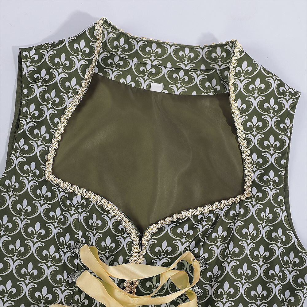 Geborduurde dirndljurk in het groen – Oktoberfest | Elegante traditionele jurk met schort