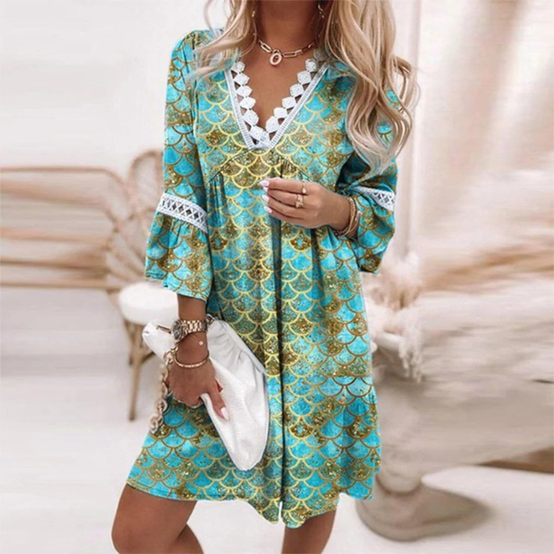 Damesjurk – Stijlvolle print – Zachte stof – Veelzijdige look