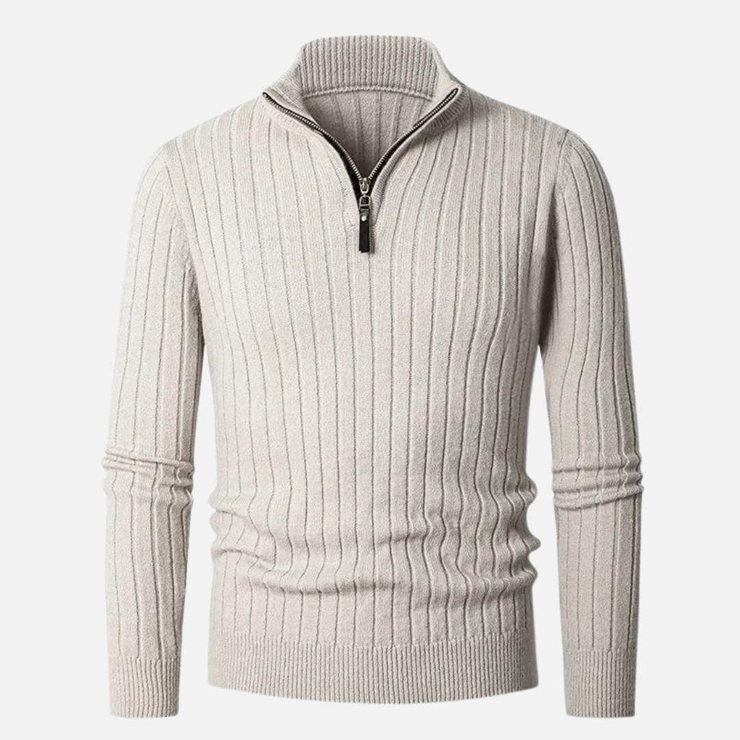 Heren trui met halve ritssluiting – Verhoogd comfort – Moderne look – Lichtgewicht warmte