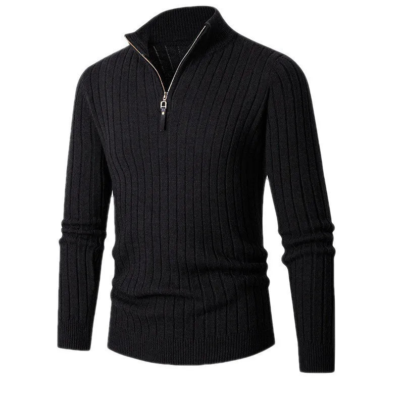 Heren trui met halve ritssluiting – Verhoogd comfort – Moderne look – Lichtgewicht warmte