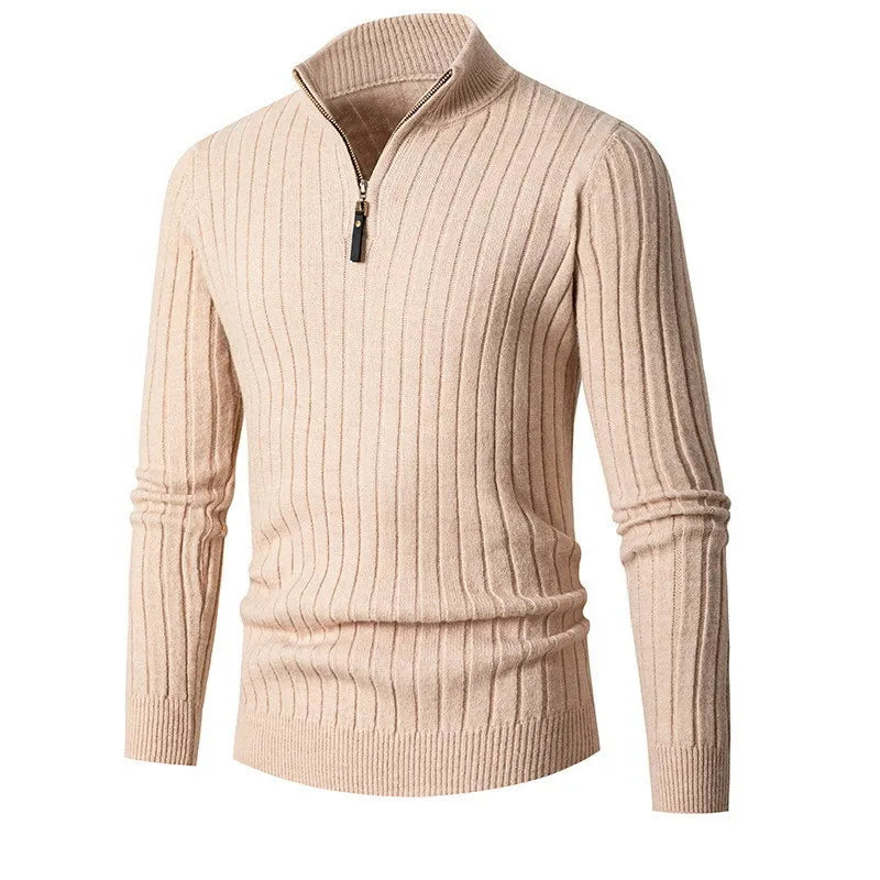 Heren trui met halve ritssluiting – Verhoogd comfort – Moderne look – Lichtgewicht warmte