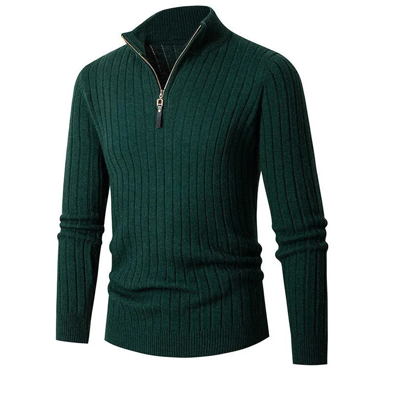 Heren trui met halve ritssluiting – Verhoogd comfort – Moderne look – Lichtgewicht warmte