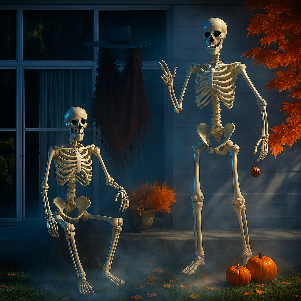 Halloween gigantische skeletdecoratie voor buiten
