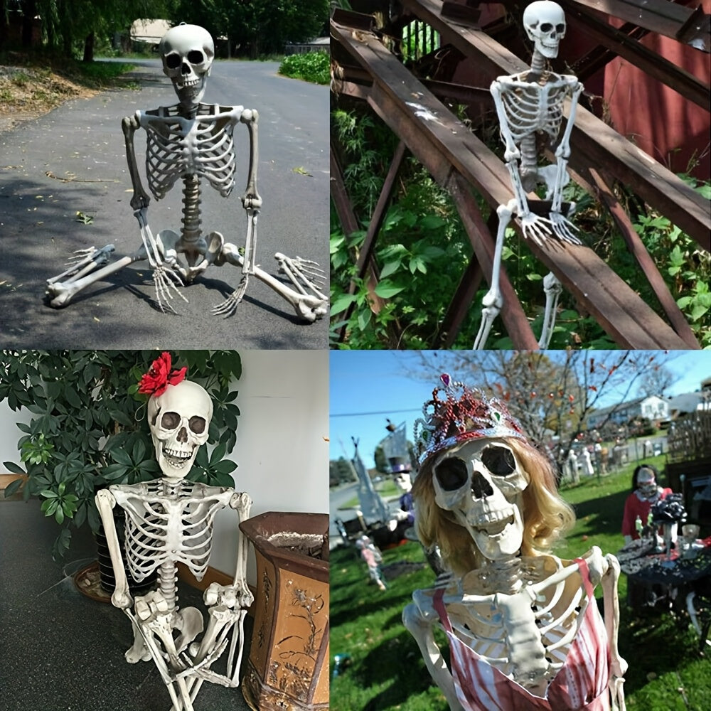 Halloween levensgrote, poseerbare skeletdecoratie