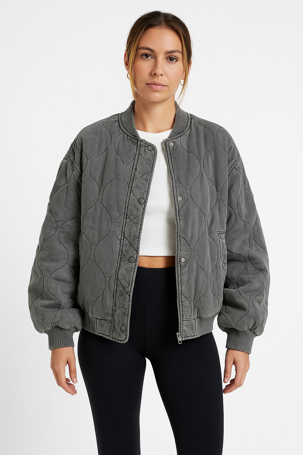 Harper dames gewatteerde oversized bomberjack