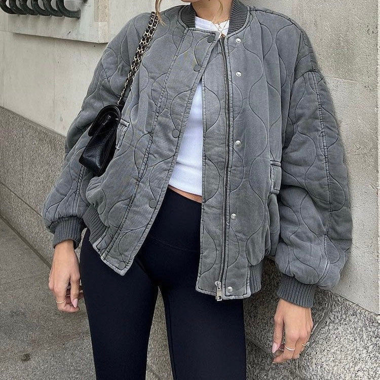 Harper dames gewatteerde oversized bomberjack