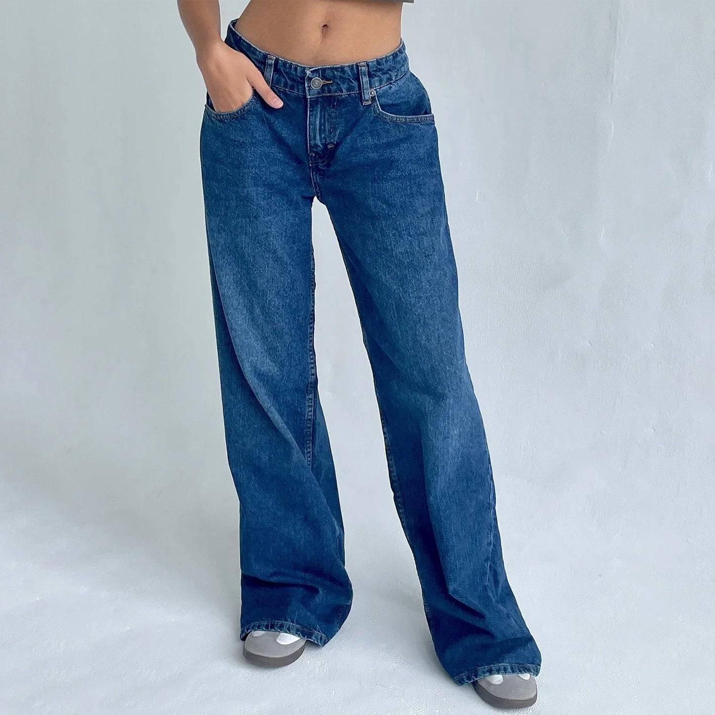 Damesjeans – Wijde pijpen – Lichte vintage wassing – Comfortabele pasvorm