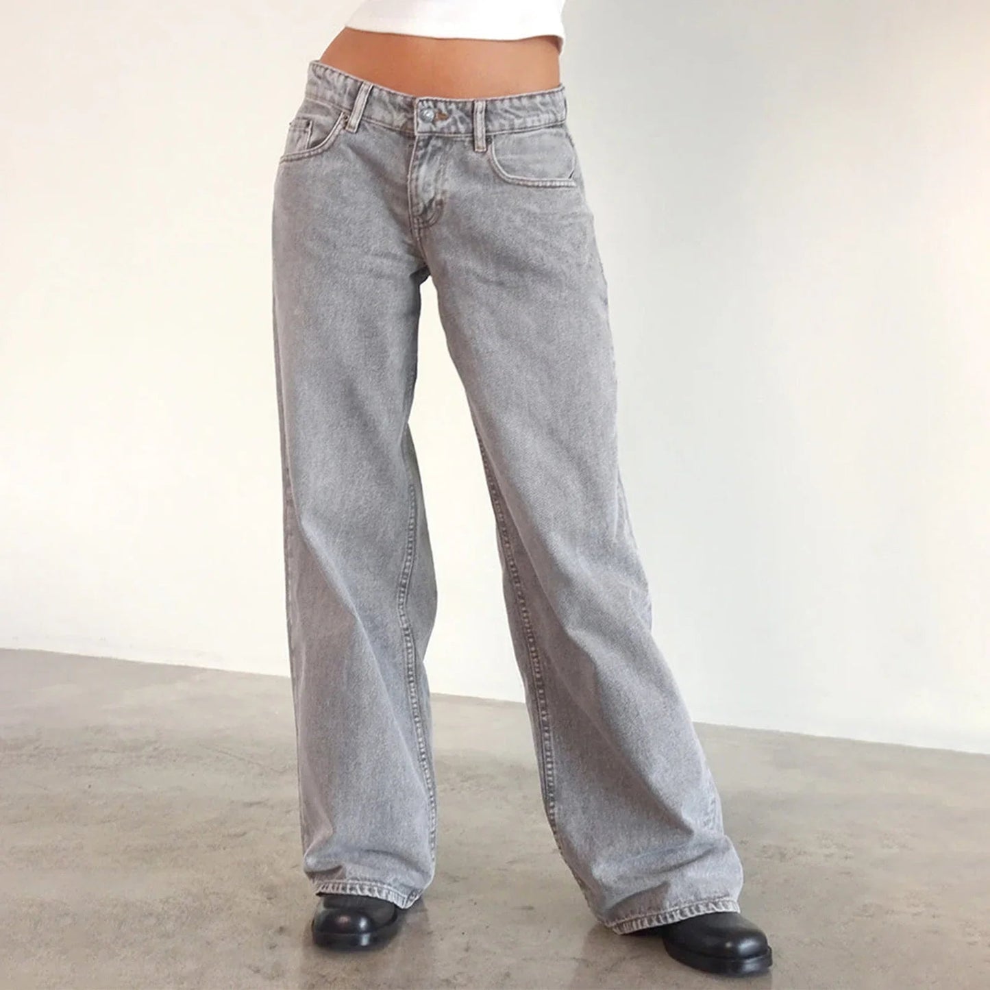 Damesjeans – Wijde pijpen – Lichte vintage wassing – Comfortabele pasvorm